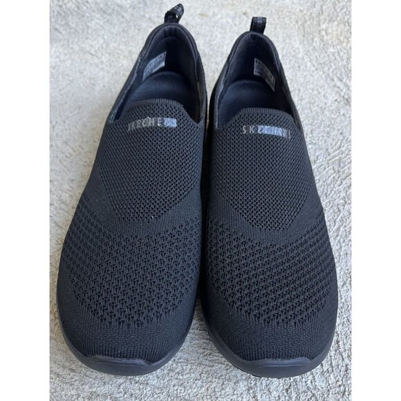 New! Skechers Arch Fit Refine Don't Go Women's 7 Sneaker 104164W Wide Black - Picture 3 of 13